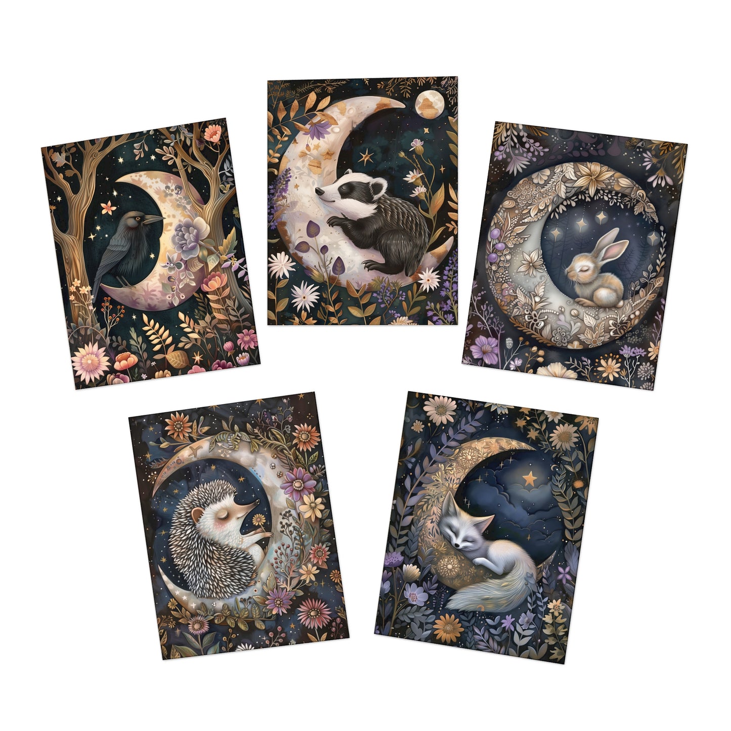 DP - Forest Creature - Multi-Design Greeting Cards (5-Pack) | 9