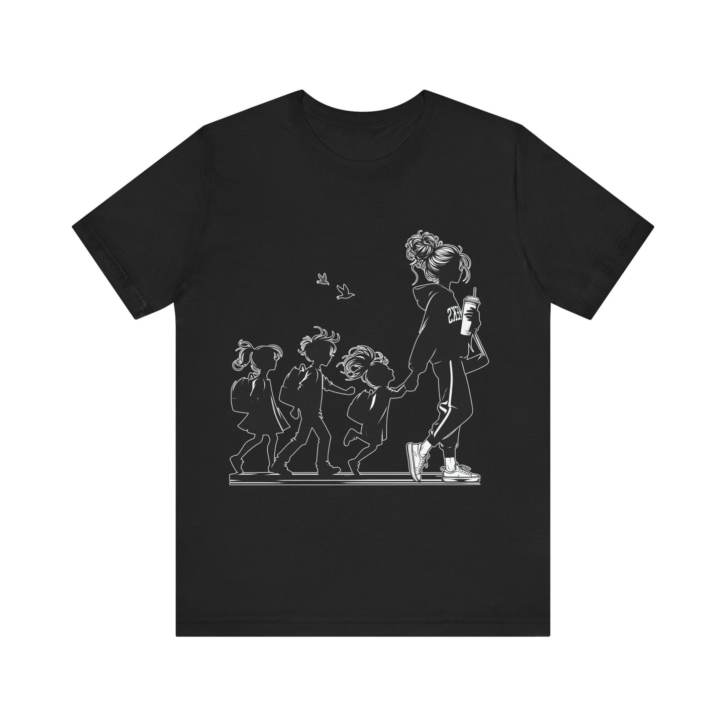 Mother dropping off kids - Jersey Short Sleeve Tee | 4