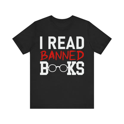 I read banned books - Jersey Short Sleeve Tee