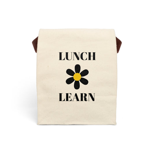 Canvas Lunch Bag With Strap - Lunch & Learn