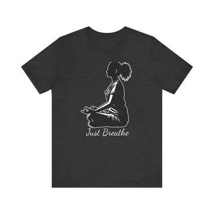 Just Breathe Nurse yoga pose 4 - Unisex Jersey Short Sleeve Tee