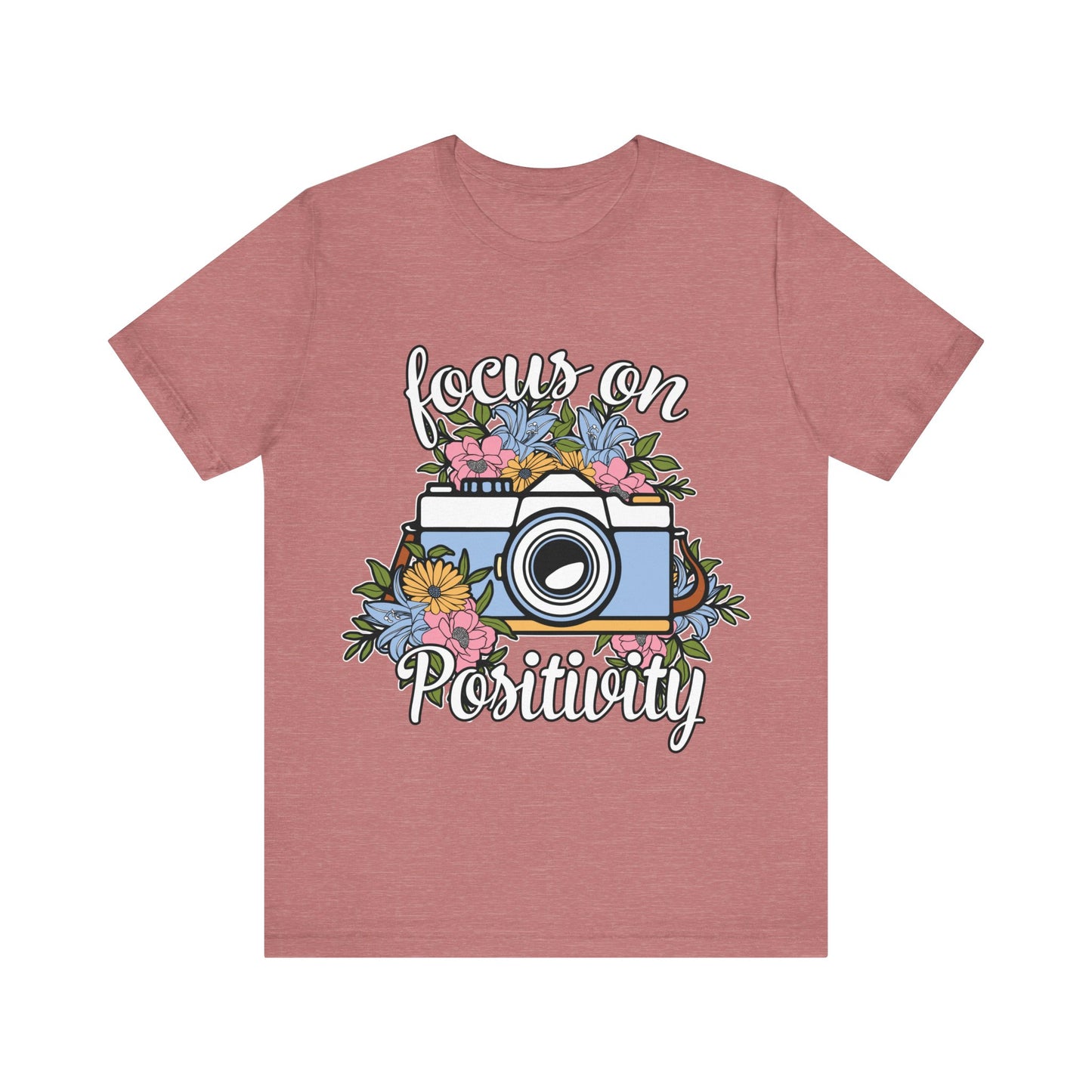 Focus on positivity - Camera  - Jersey Short Sleeve Tee | 3