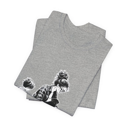 Mother & child w/puppies-  Jersey Short Sleeve Tee | 2