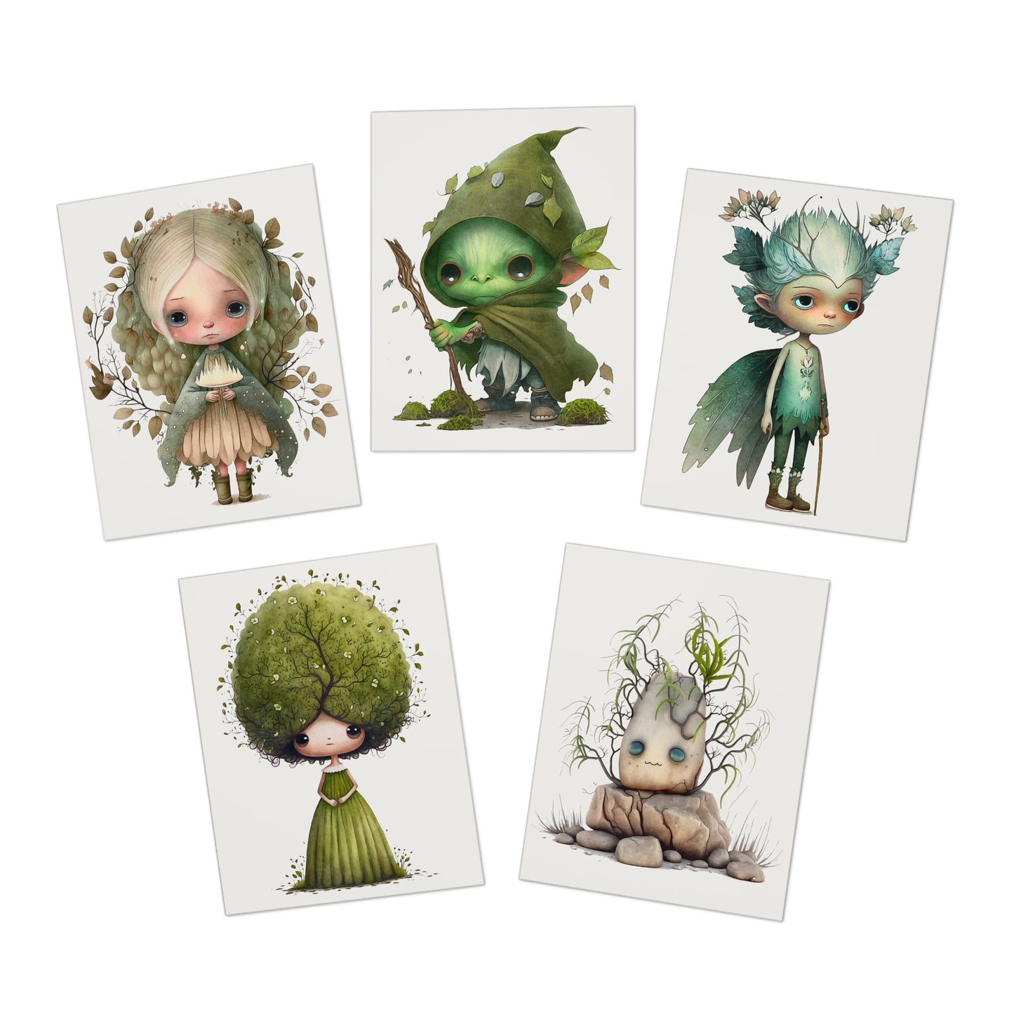 DP - Mystical Woodland Creatures - Multi-Design Greeting Cards (5-Pack) | 1