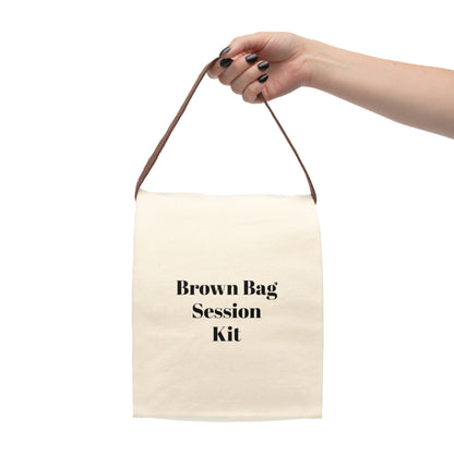 Canvas Lunch Bag With Strap - Brown Bag Session Kit