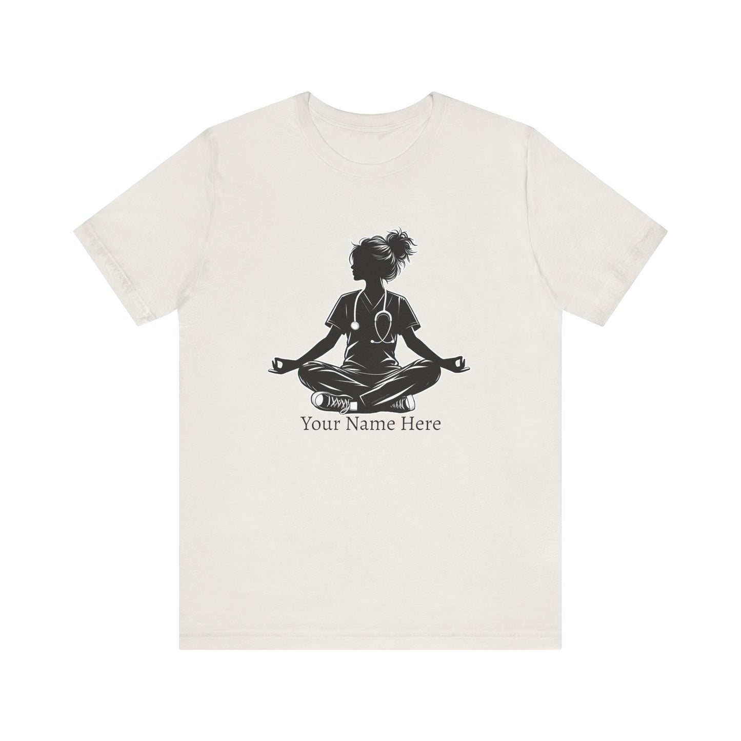 Add Your Name - Nurse yoga pose 2 - Unisex Jersey Short Sleeve Tee