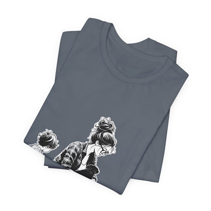 Mother & child w/puppies-  Jersey Short Sleeve Tee | 2