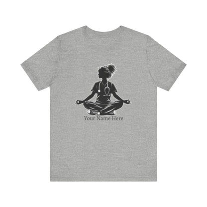 Add Your Name - Nurse yoga pose 2 - Unisex Jersey Short Sleeve Tee