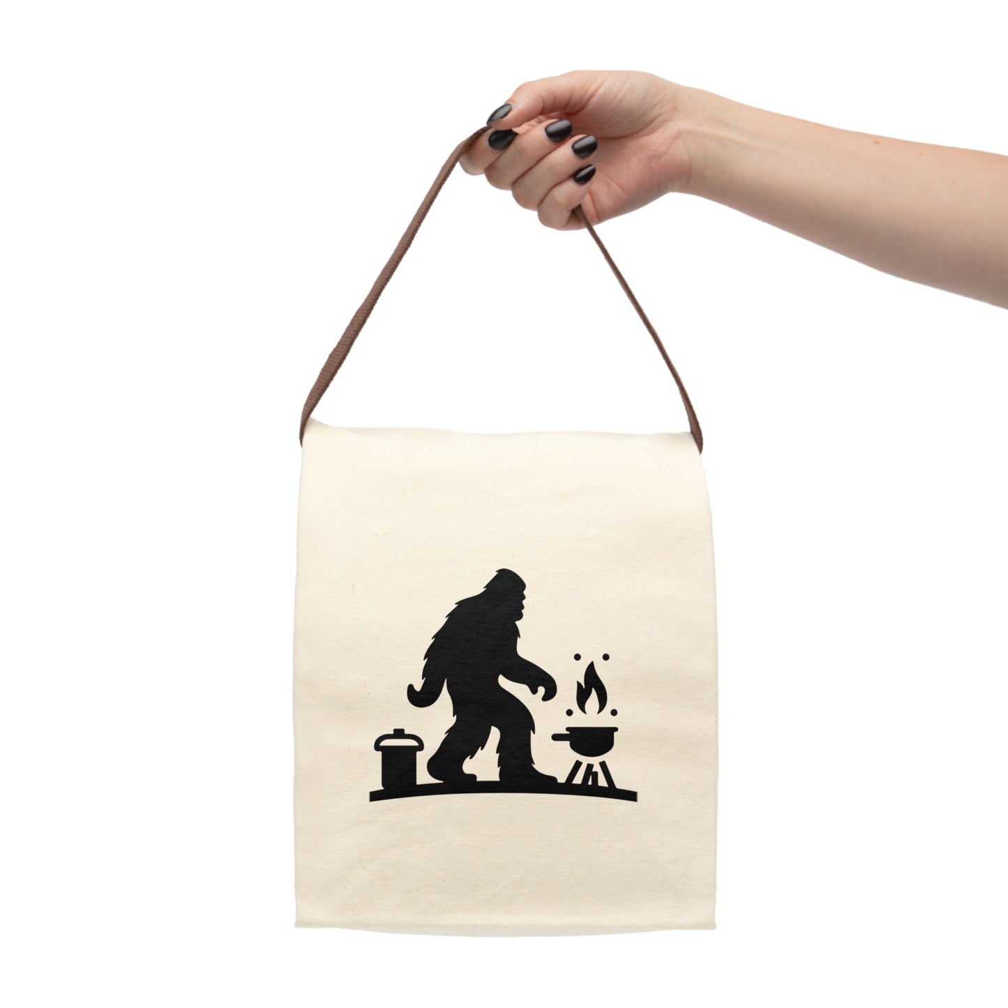 Canvas Lunch Bag With Strap - Sasquatch