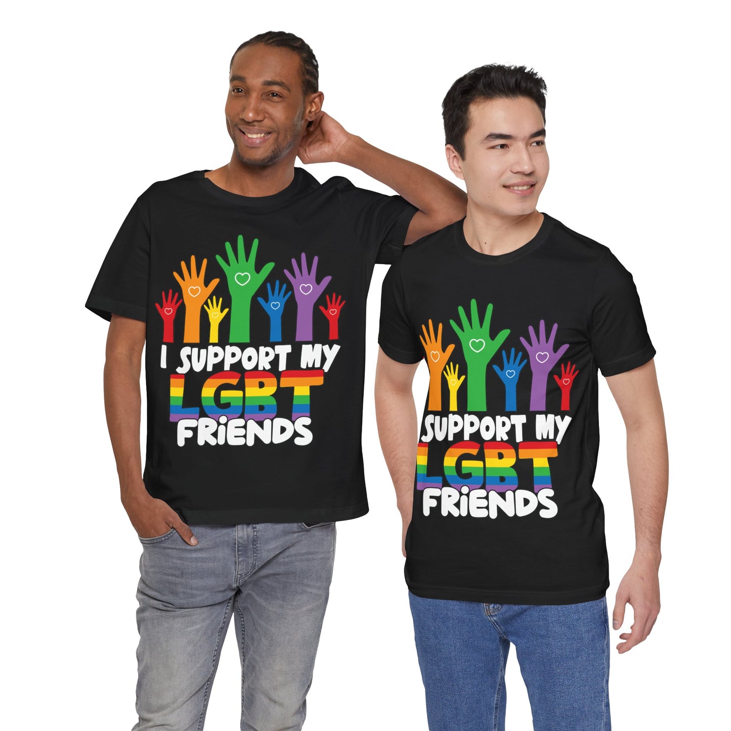 I support my LGBT Friends - Jersey Short Sleeve Tee