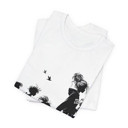 Mother dropping off kids - Jersey Short Sleeve Tee | 4