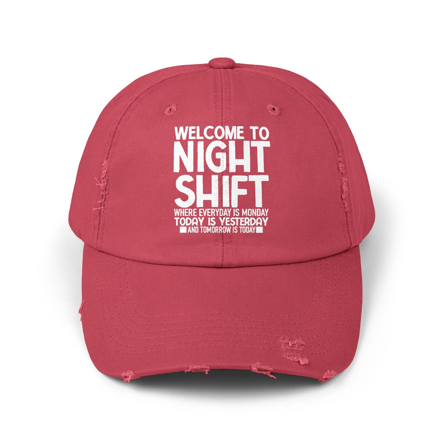 Welcome to night shift - Unisex Distressed Cap - Nurse