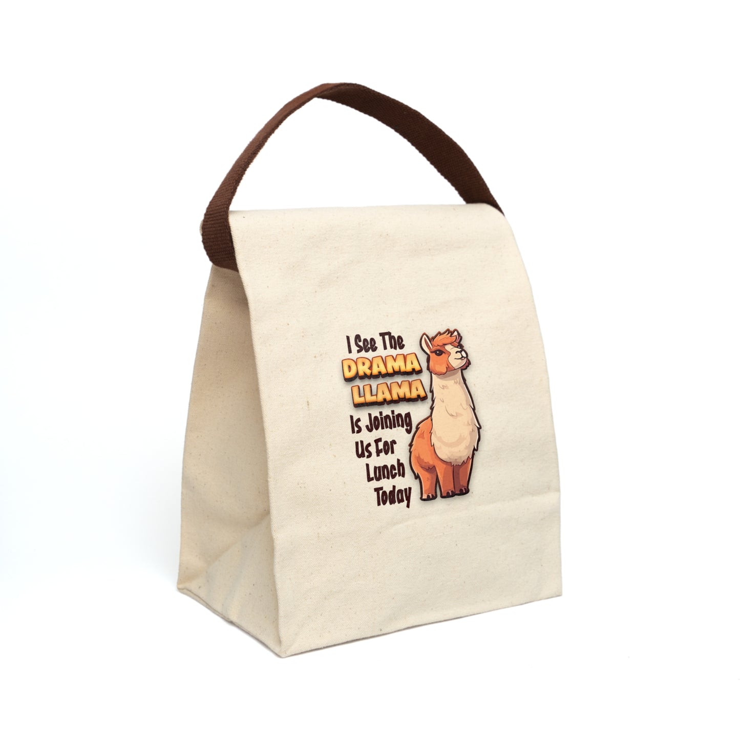 Canvas Lunch Bag With Strap - Drama Llama