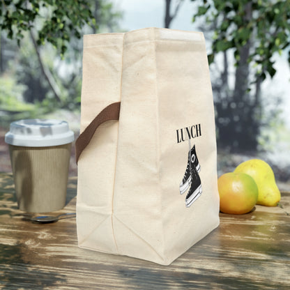 Canvas Lunch Bag With Strap - "Lunch"