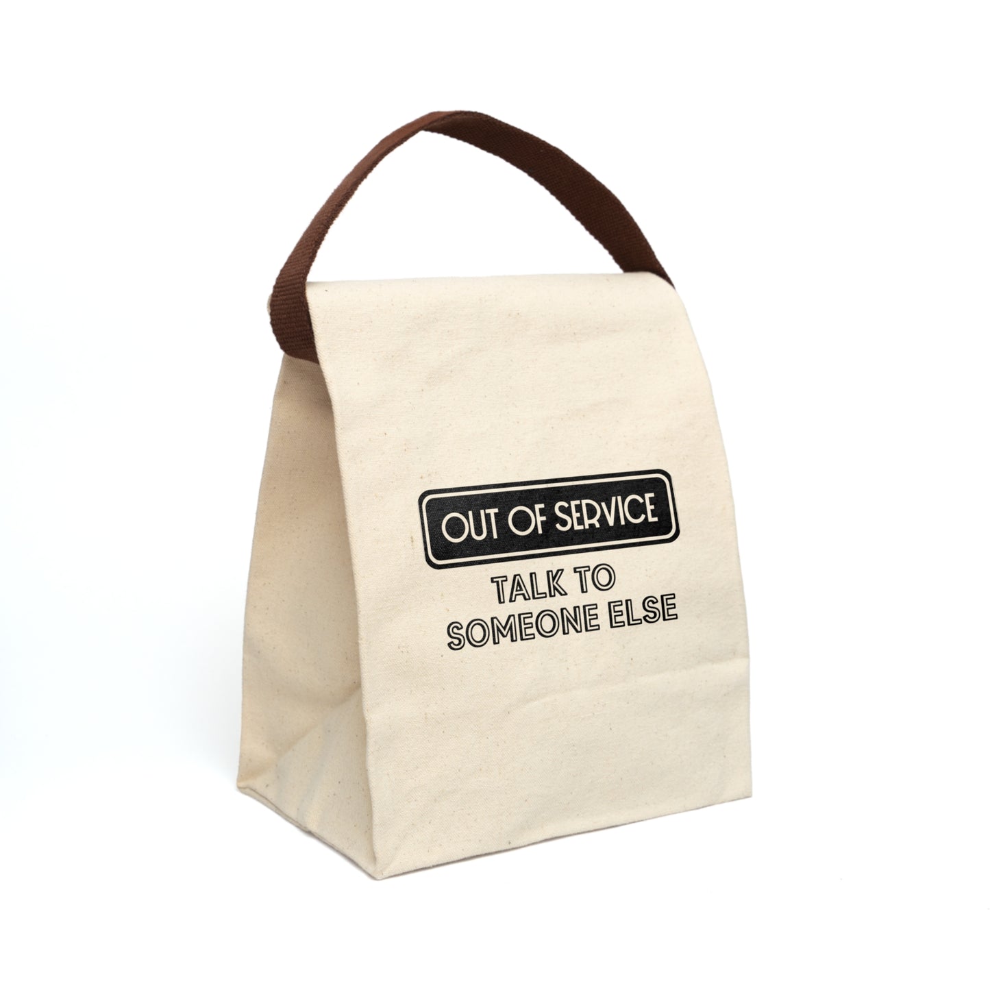 Canvas Lunch Bag With Strap - Antisocial Humor