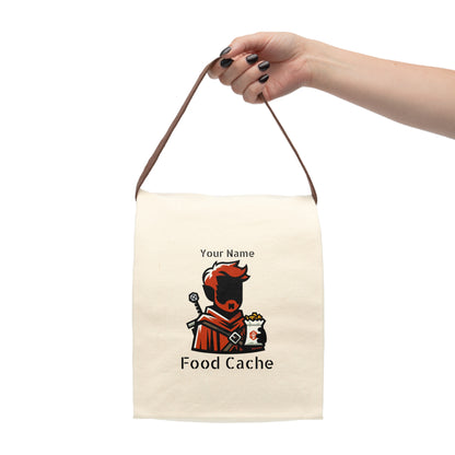 Add Your Name - Food Cache (D&D) - Canvas Lunch Bag With Strap | 1