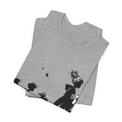 Mother dropping off kids - Jersey Short Sleeve Tee | 4