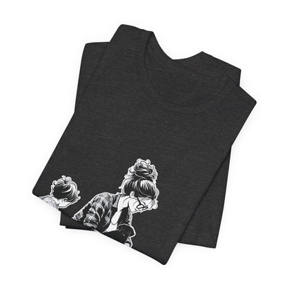 Mother & child w/puppies-  Jersey Short Sleeve Tee | 2