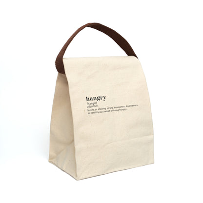 Canvas Lunch Bag With Strap - Hangry Definition