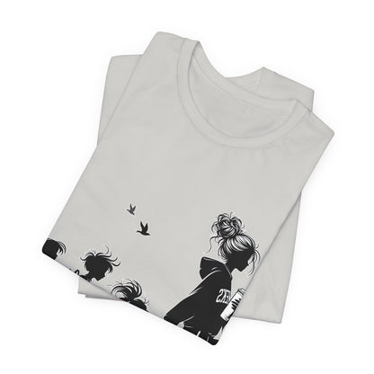 Mother dropping off kids - Jersey Short Sleeve Tee | 4