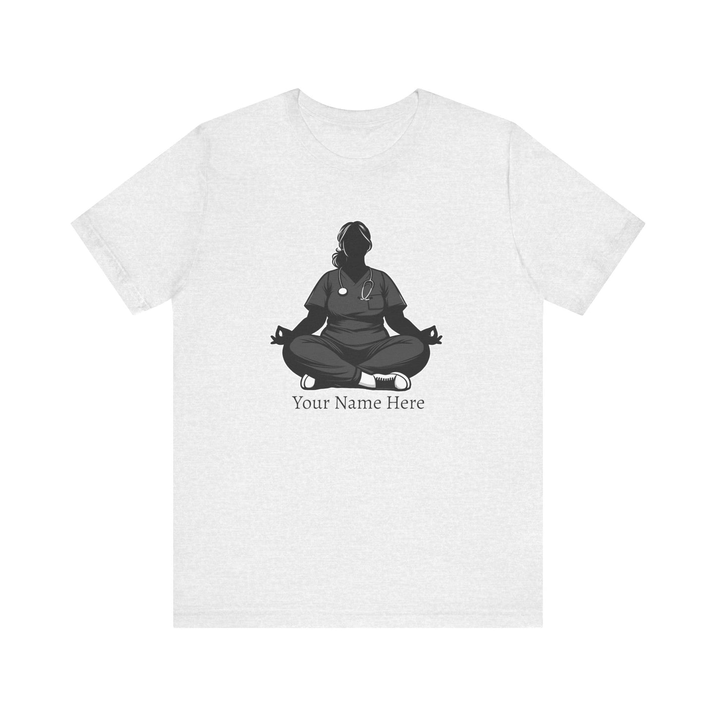 Add Your Name - Nurse yoga pose 3 - Unisex Jersey Short Sleeve Tee