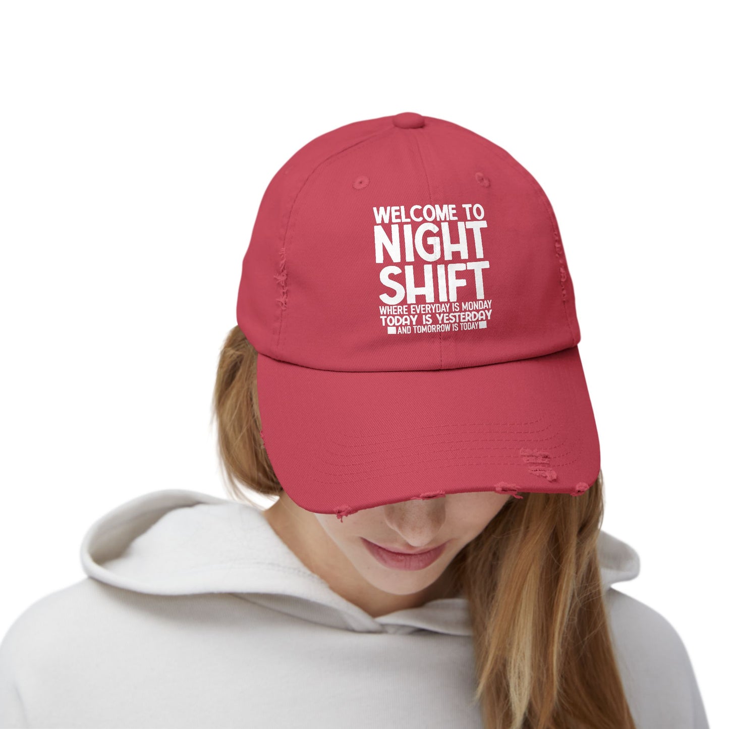 Welcome to night shift - Unisex Distressed Cap - Nurse