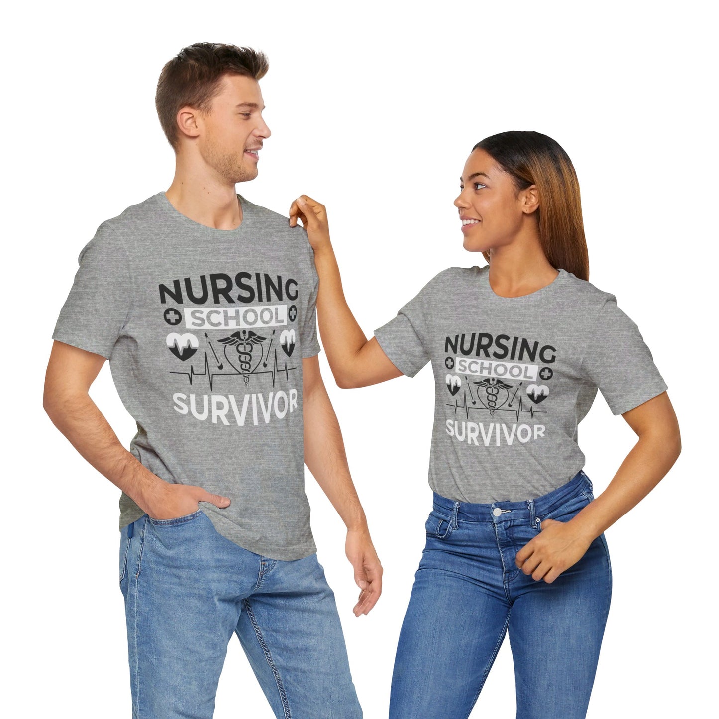 Nursing School Survivor - Unisex Jersey Short Sleeve Tee - Nurse