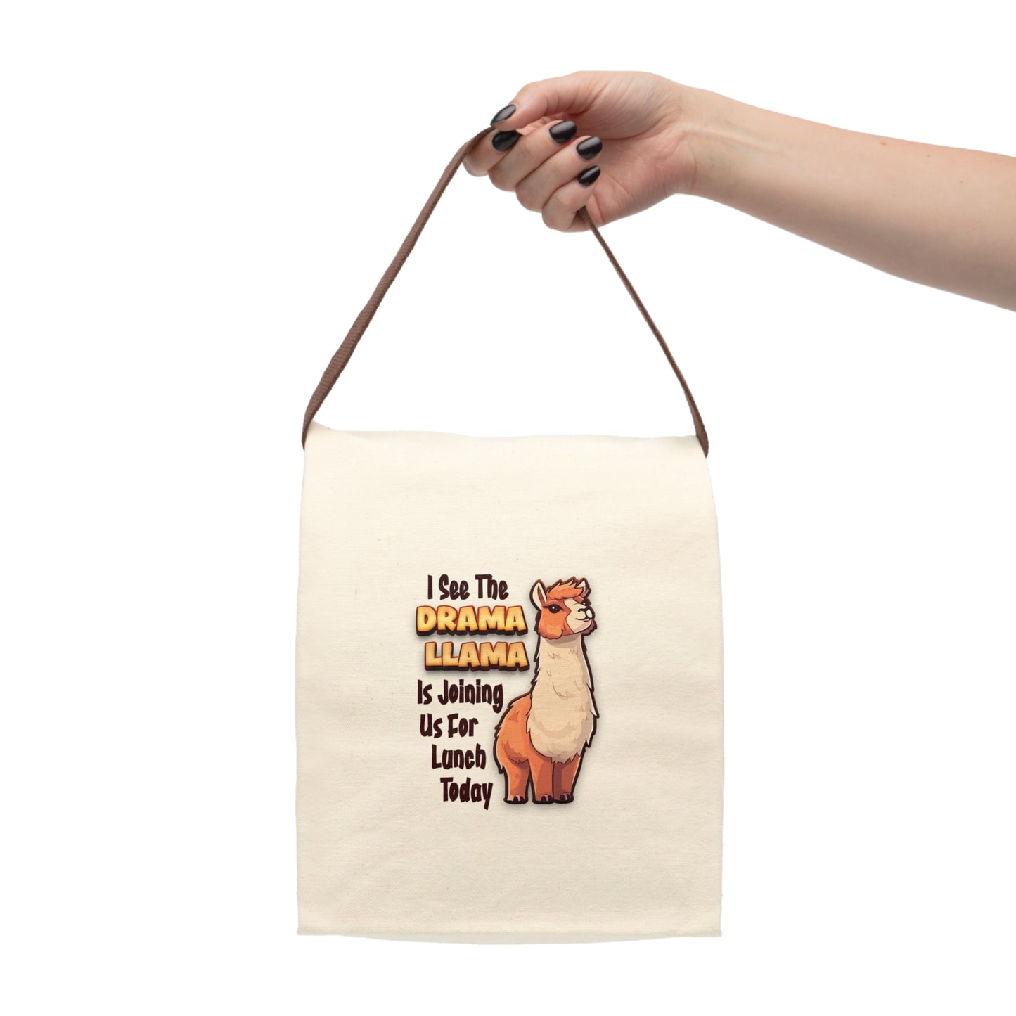 Canvas Lunch Bag With Strap - Drama Llama