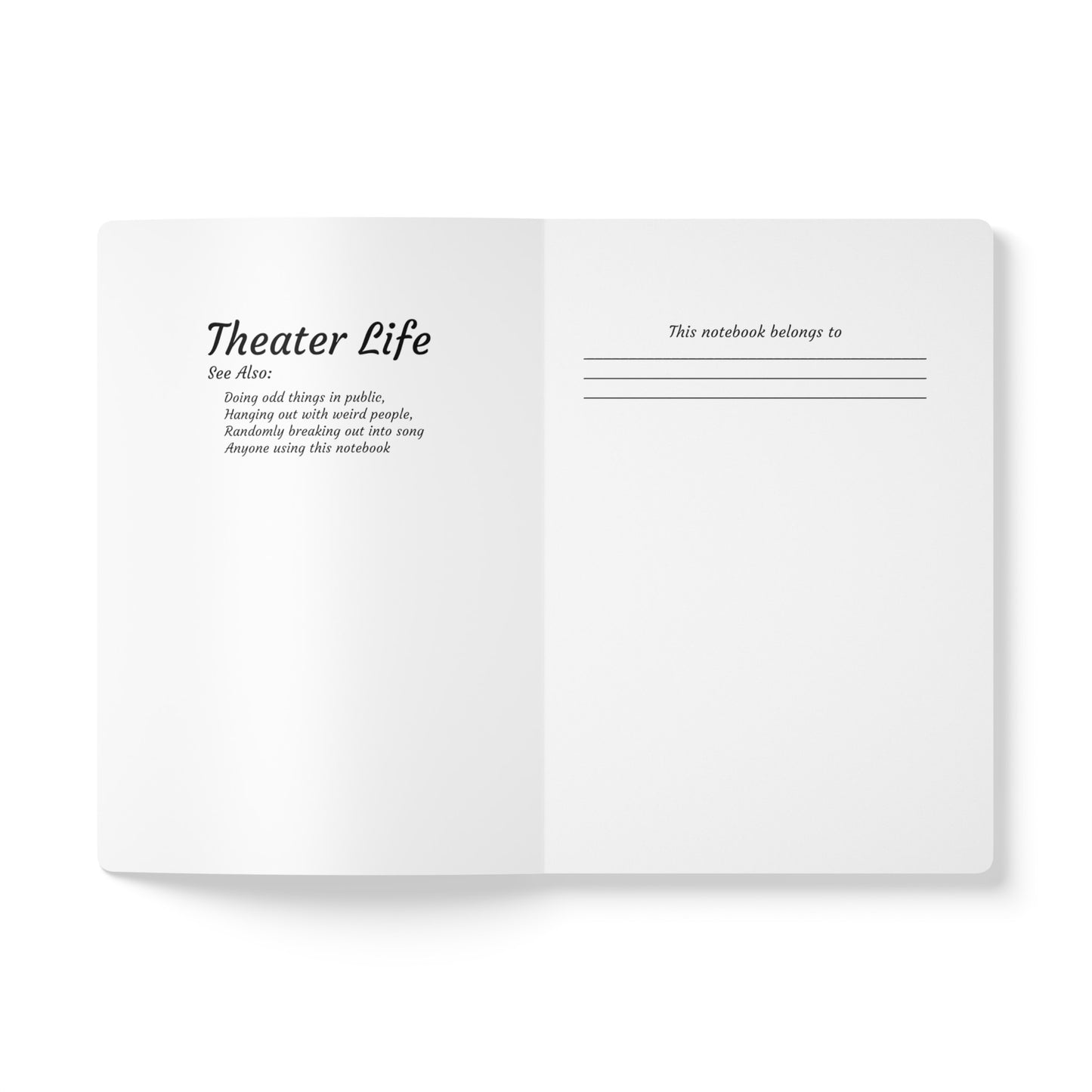 Theater Kid Journal/Notebook (Soft Cover) | 3