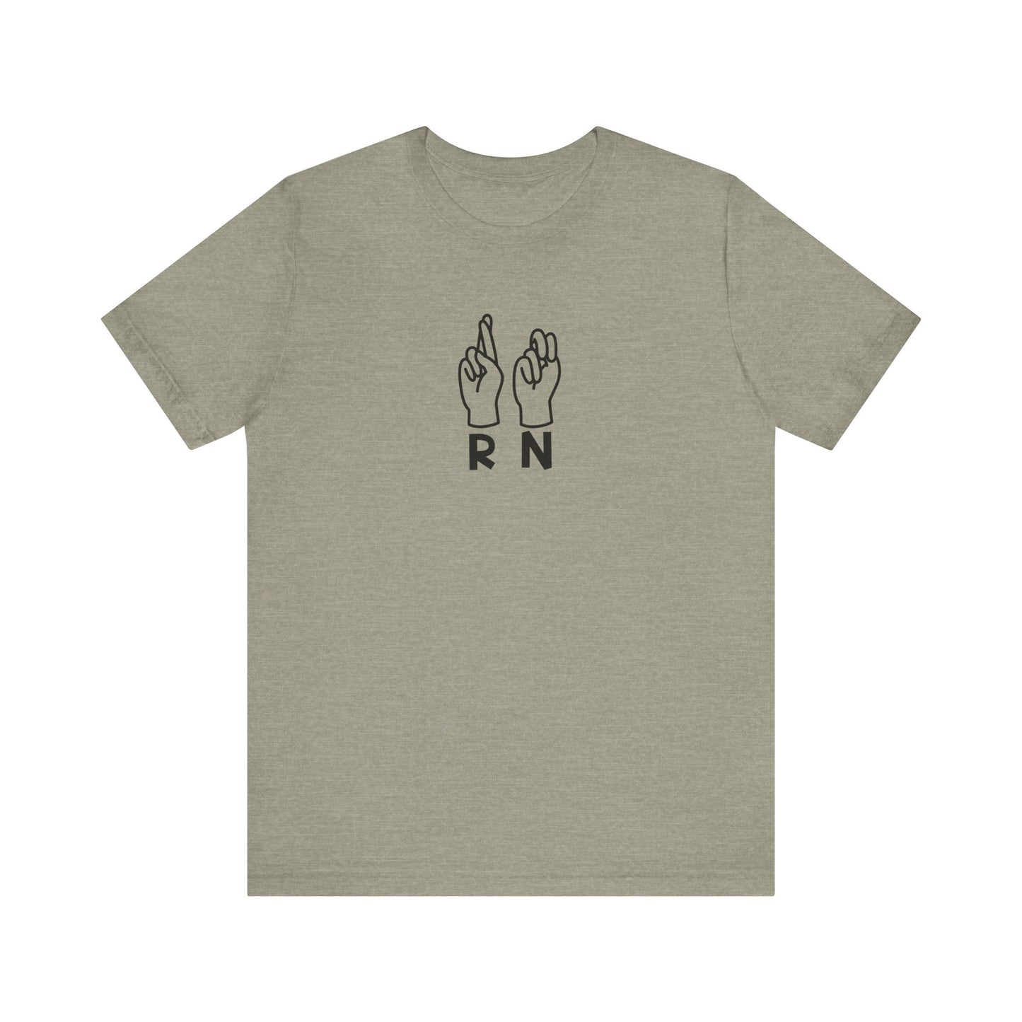 Sign Language "RN" - Unisex Jersey Short Sleeve Tee - Nurse