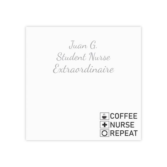 Add Your Name - Coffee, Nurse, Repeat - Post-it® Note Pads