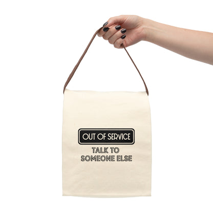 Canvas Lunch Bag With Strap - Antisocial Humor