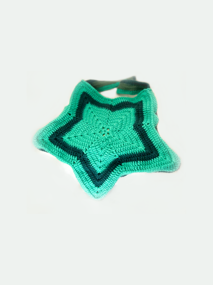 Crocheted Star Purse (green) by local PNW artist BP Creations