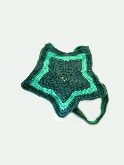 Crocheted Star Purse (green) by local PNW artist BP Creations