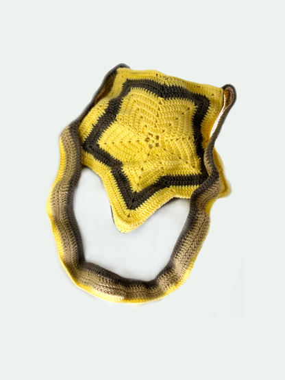 Crocheted Star Purse (yellow) by local PNW artist BP Creations