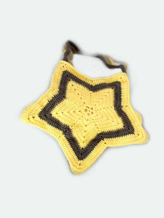 Crocheted Star Purse (yellow) by local PNW artist BP Creations