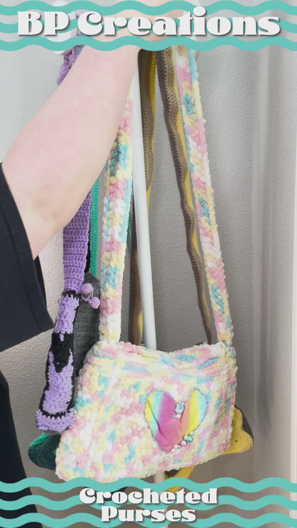 Rainbow Unicorn Crocheted Purse by local PNW artist BP Creations