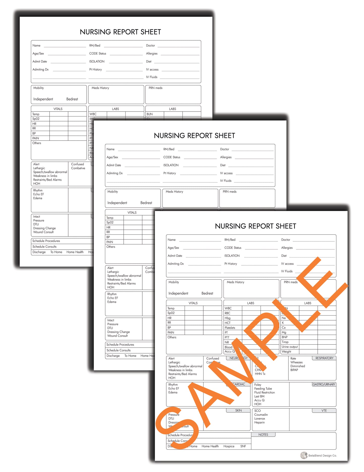 Nursing Report Sheet: Digital Download (free)