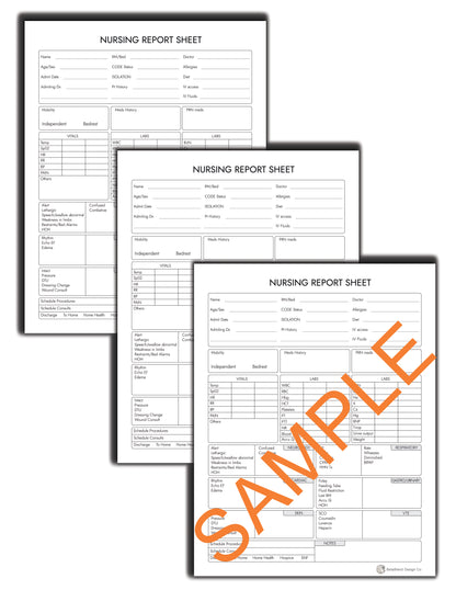 Nursing Report Sheet: Digital Download (free)